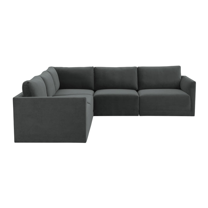 American Home Furniture | TOV Furniture - Willow Charcoal Modular L Sectional