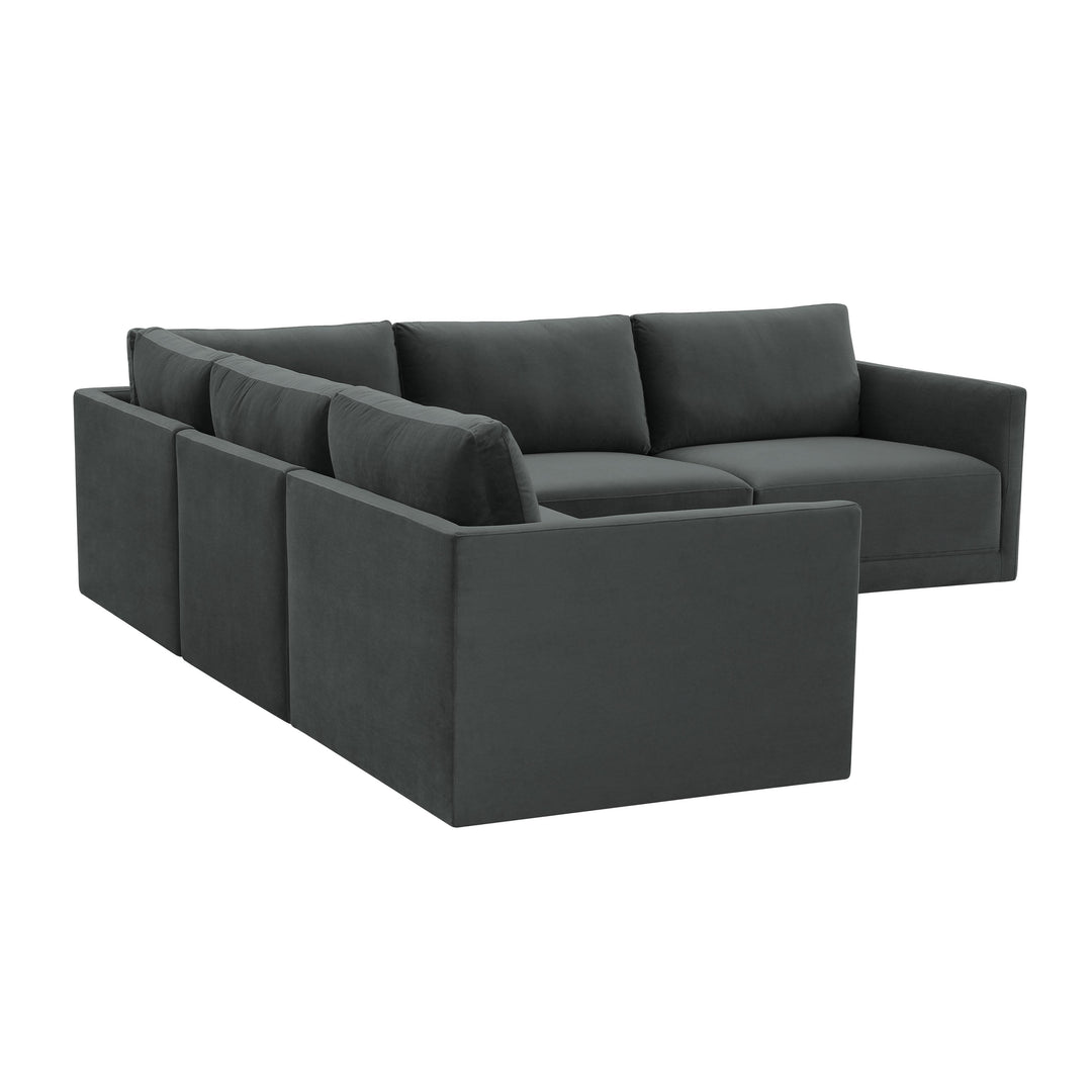 American Home Furniture | TOV Furniture - Willow Charcoal Modular L Sectional