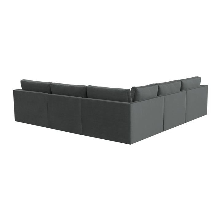 American Home Furniture | TOV Furniture - Willow Charcoal Modular L Sectional