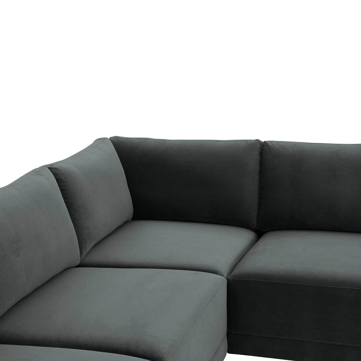 American Home Furniture | TOV Furniture - Willow Charcoal Modular L Sectional