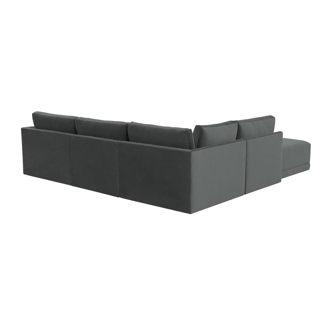 American Home Furniture | TOV Furniture - Willow Charcoal Modular LAF Sectional