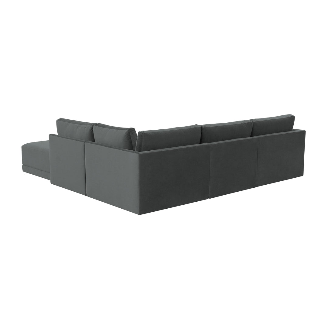 American Home Furniture | TOV Furniture - Willow Charcoal Modular RAF Sectional