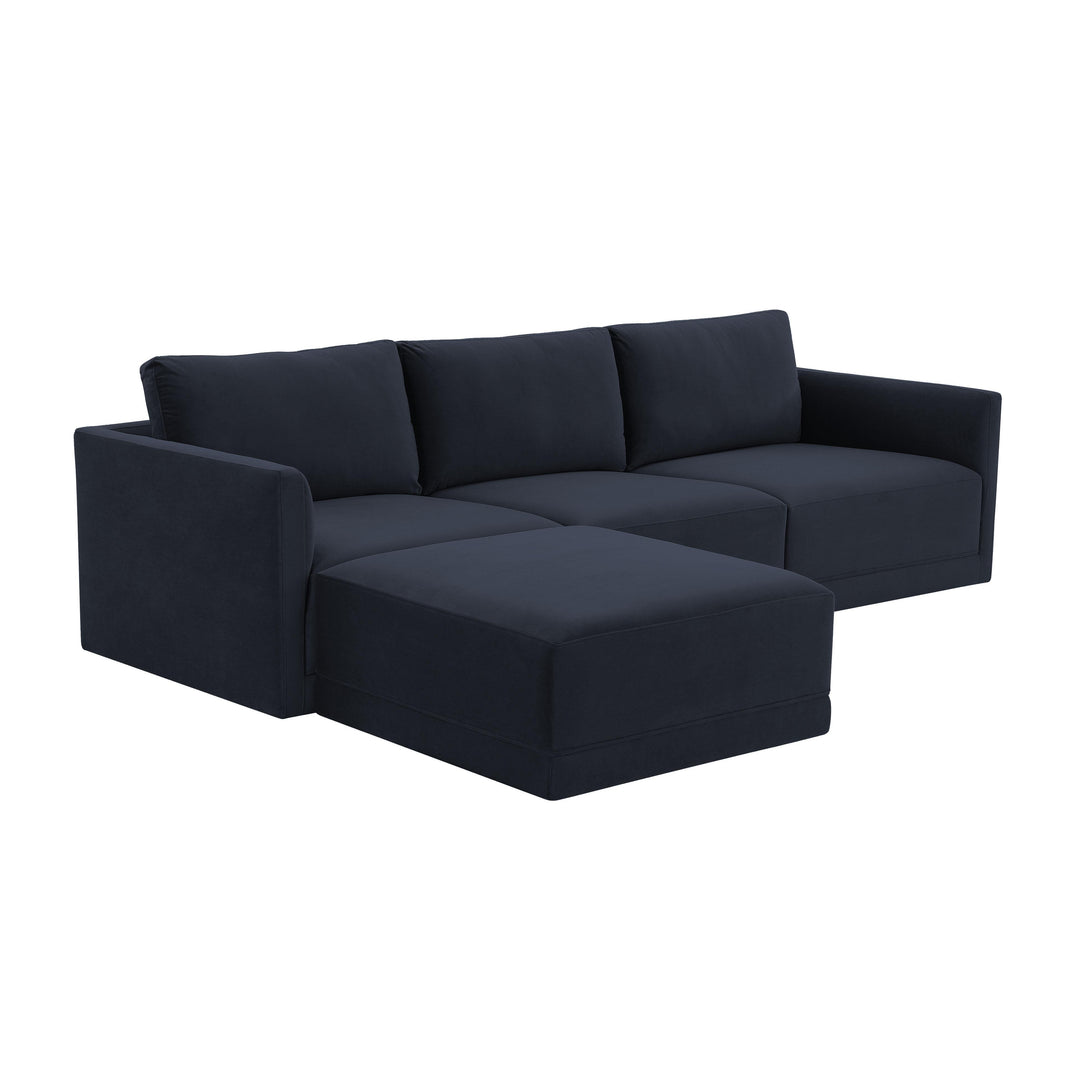 American Home Furniture | TOV Furniture - Willow Navy Modular Sectional