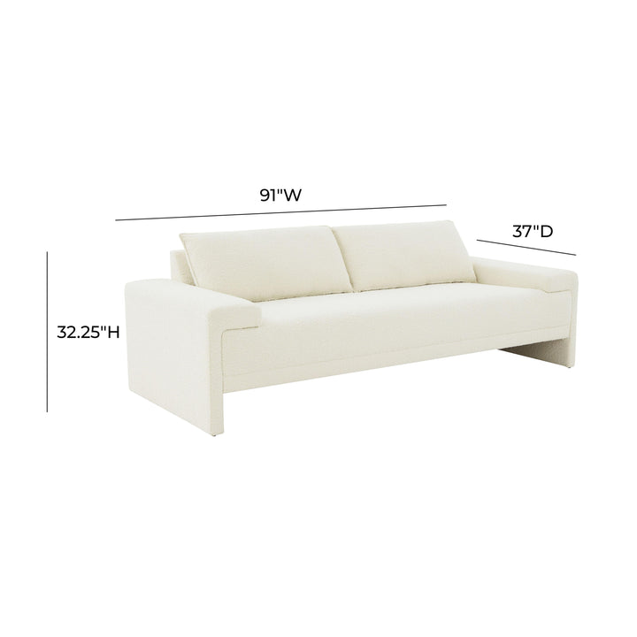 American Home Furniture | TOV Furniture - Maeve Cream Boucle Sofa