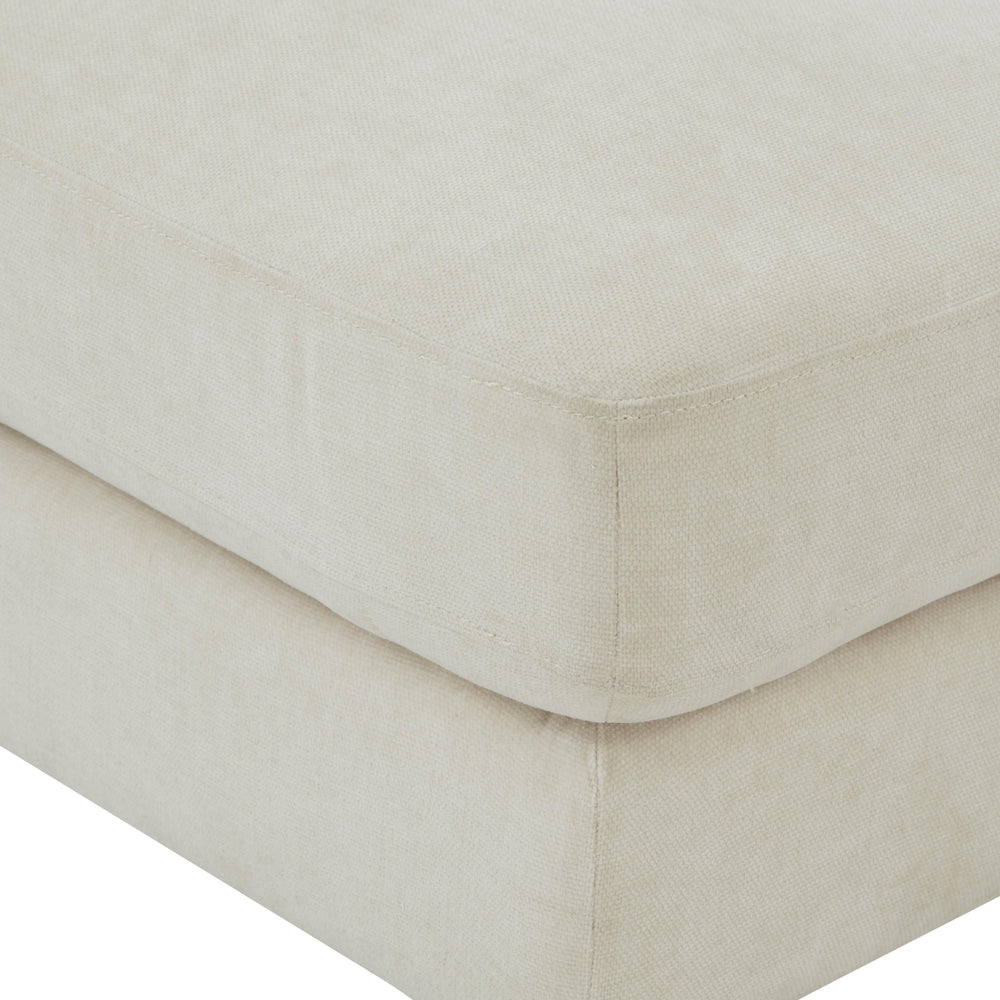 American Home Furniture | TOV Furniture - Serena Cream Velvet Ottoman