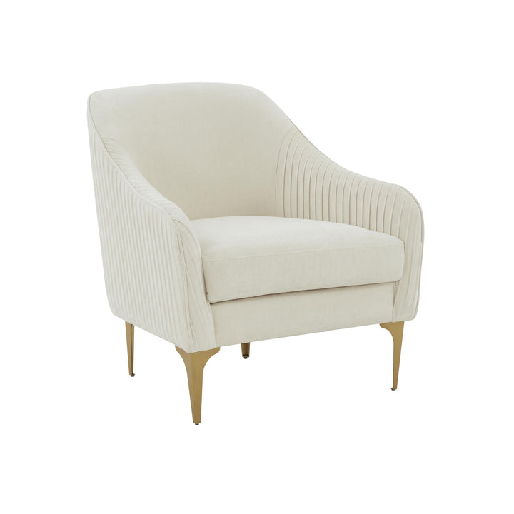 American Home Furniture | TOV Furniture - Serena Cream Velvet Accent Chair