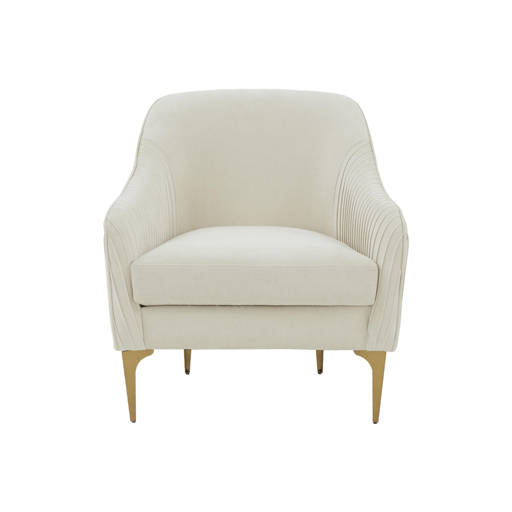 American Home Furniture | TOV Furniture - Serena Cream Velvet Accent Chair