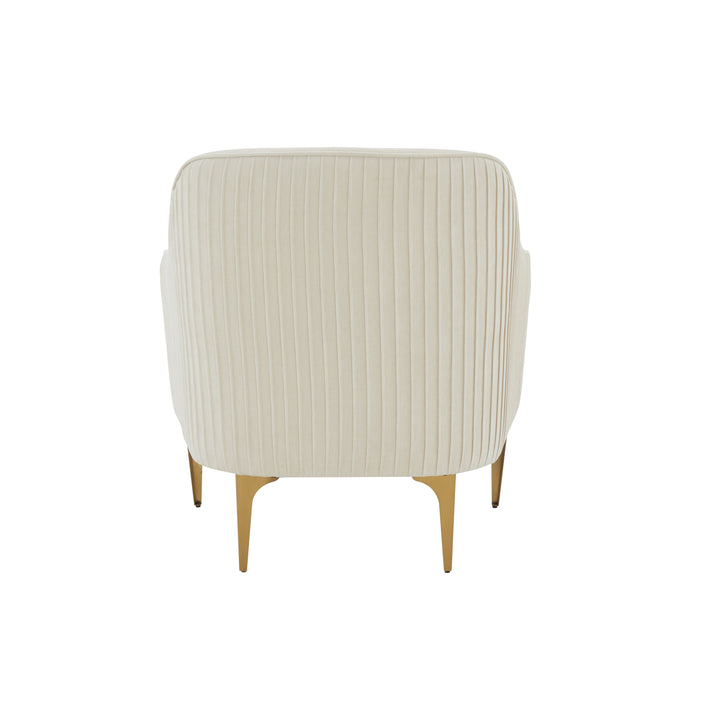 American Home Furniture | TOV Furniture - Serena Cream Velvet Accent Chair