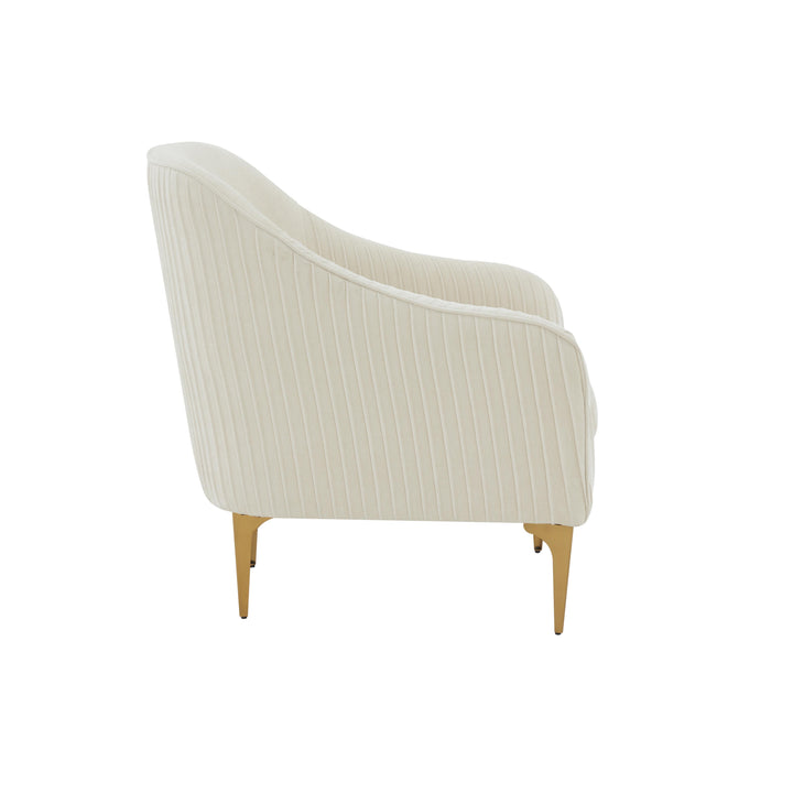 American Home Furniture | TOV Furniture - Serena Cream Velvet Accent Chair