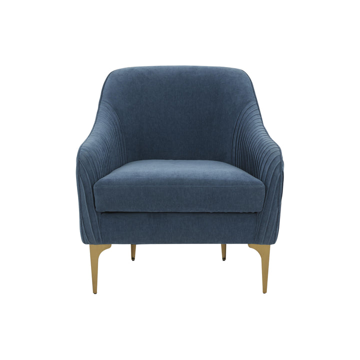 American Home Furniture | TOV Furniture - Serena Blue Velvet Accent Chair