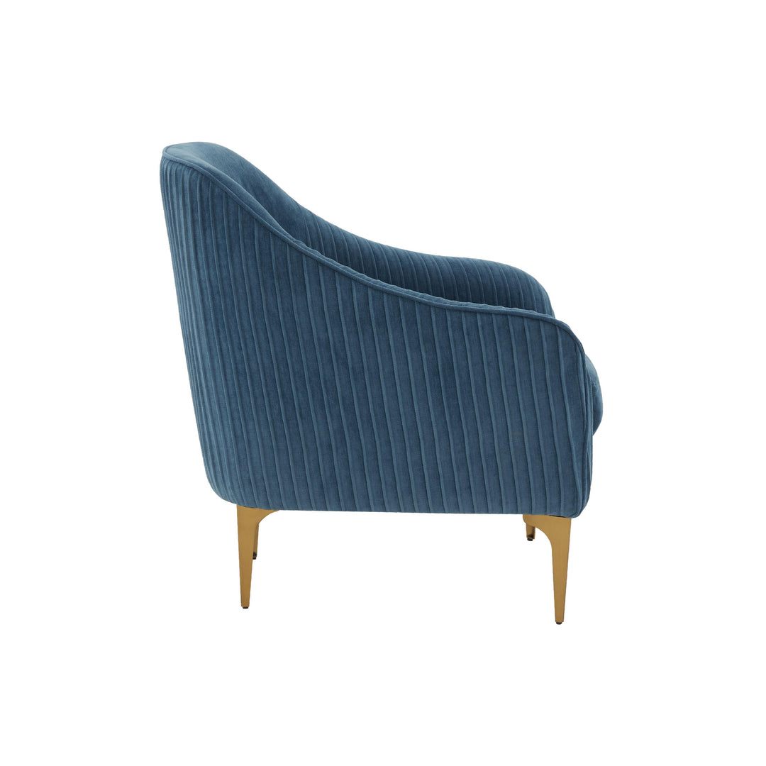 American Home Furniture | TOV Furniture - Serena Blue Velvet Accent Chair