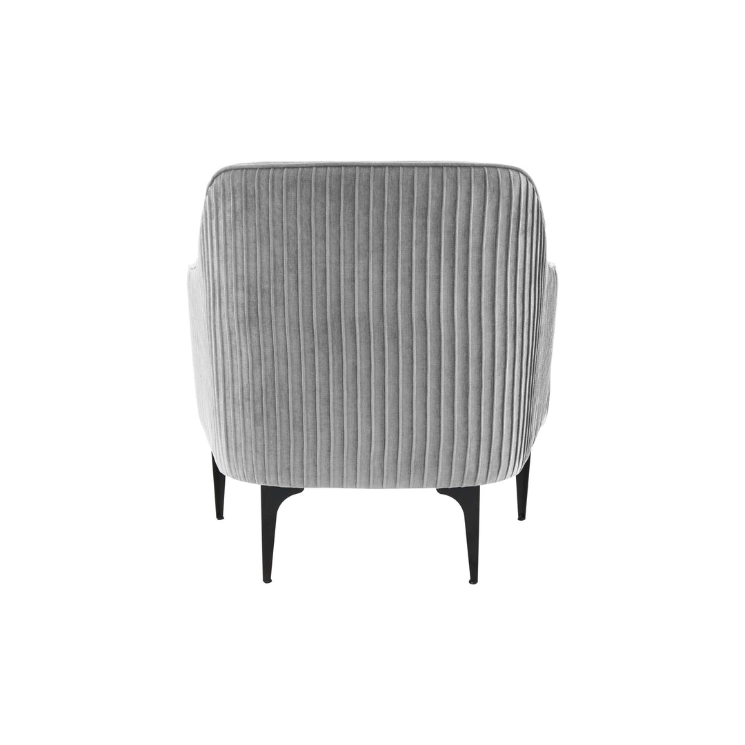 American Home Furniture | TOV Furniture - Serena Gray Velvet Accent Chair with Black Legs