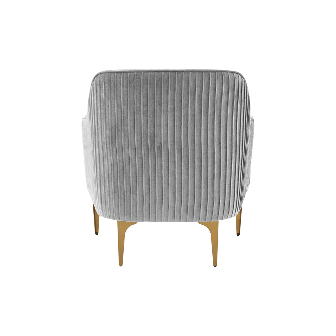 American Home Furniture | TOV Furniture - Serena Gray Velvet Accent Chair