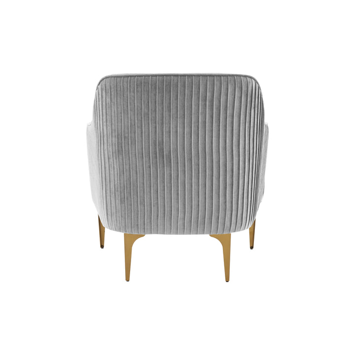 American Home Furniture | TOV Furniture - Serena Gray Velvet Accent Chair
