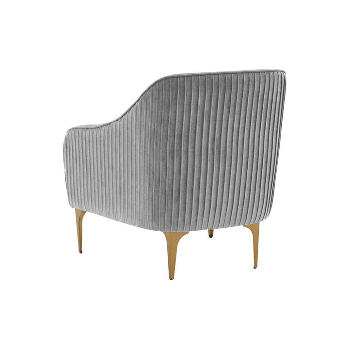 American Home Furniture | TOV Furniture - Serena Gray Velvet Accent Chair