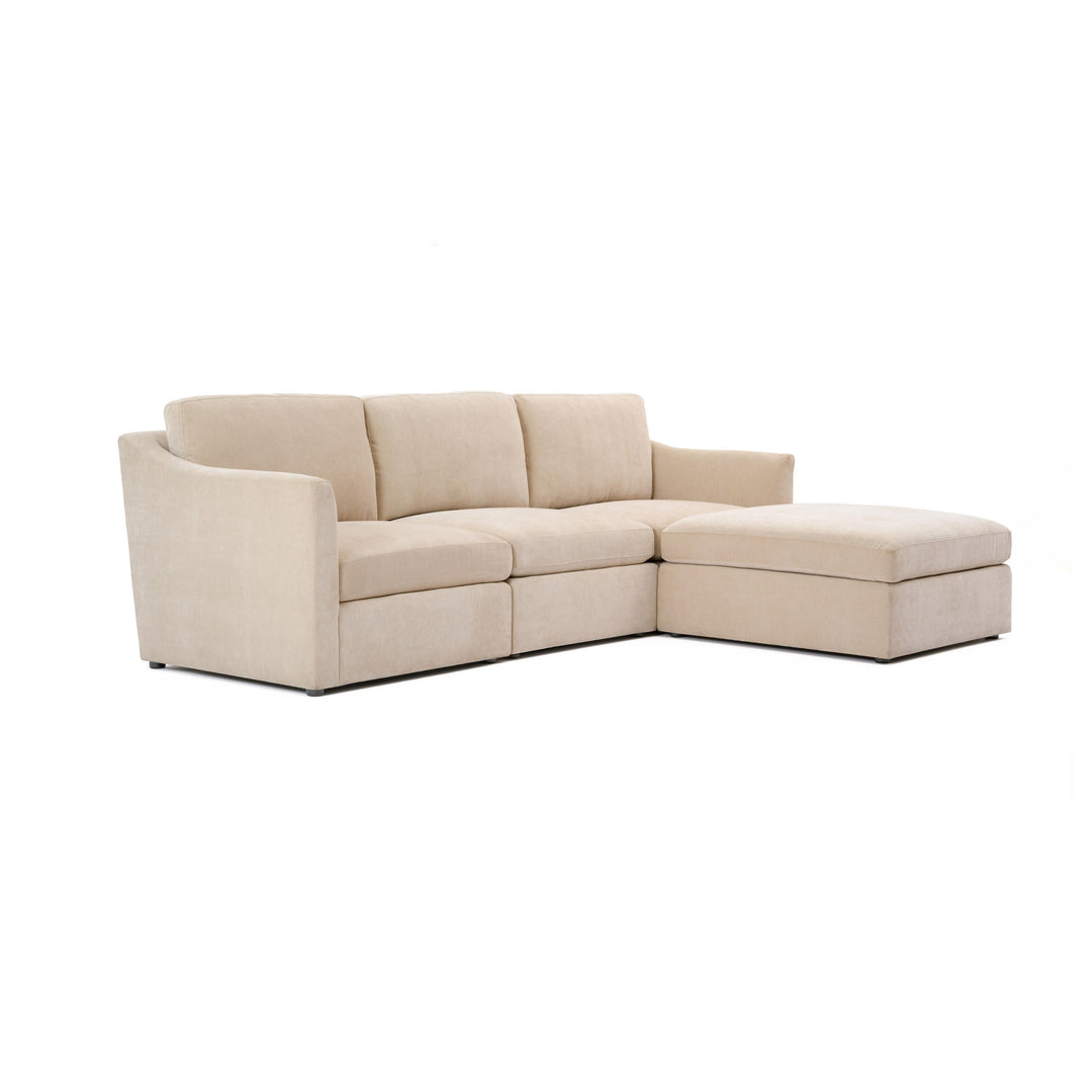 American Home Furniture | TOV Furniture - Aiden Beige Modular Small Chaise Sectional