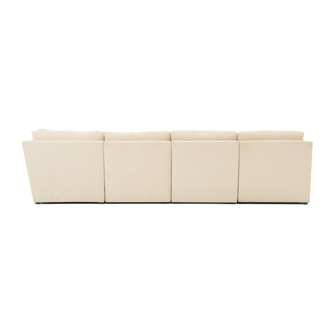 American Home Furniture | TOV Furniture - Aiden Beige Modular Large Chaise Sectional