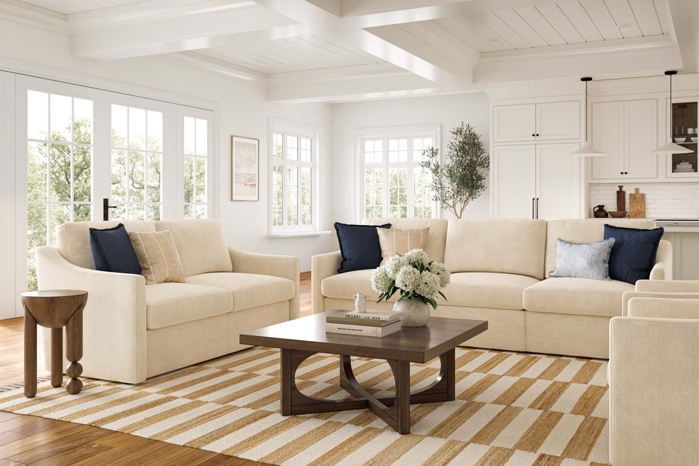 American Home Furniture | TOV Furniture - Aiden Beige Modular Loveseat