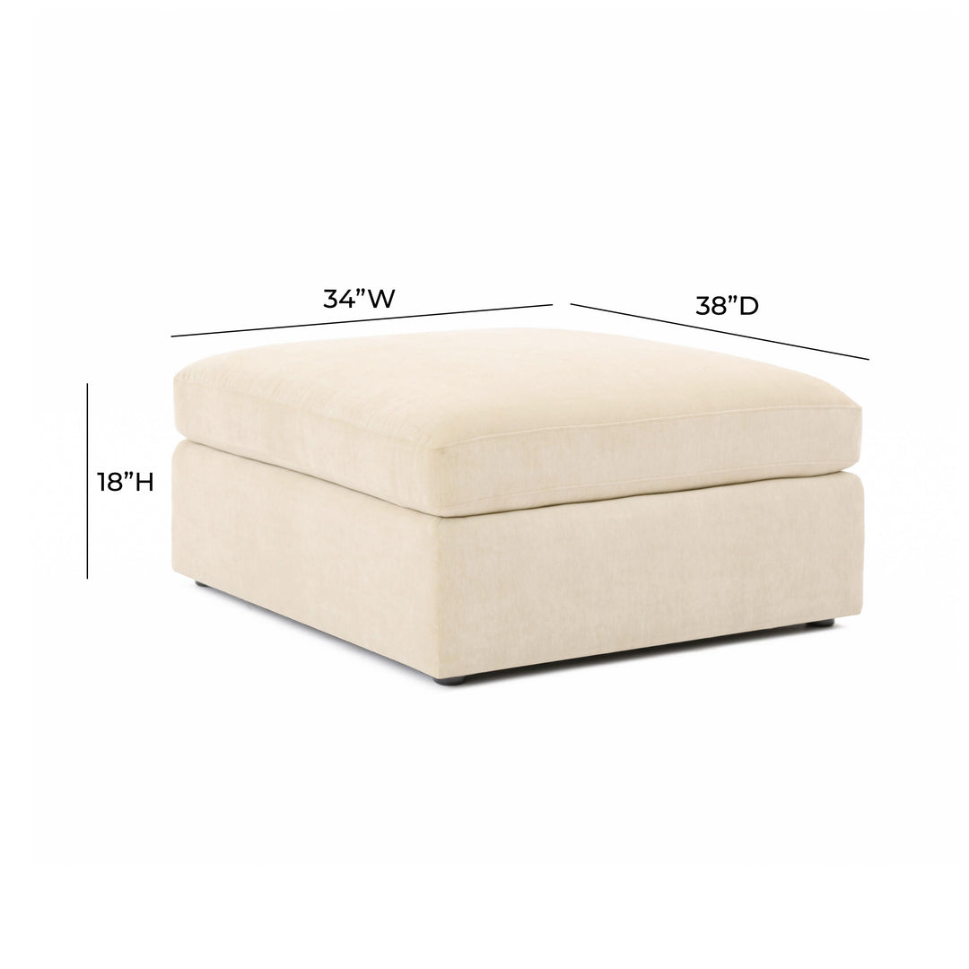 American Home Furniture | TOV Furniture - Aiden Beige Ottoman