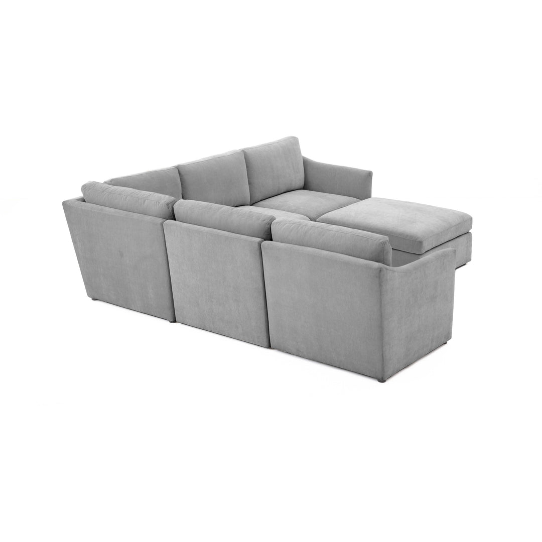 American Home Furniture | TOV Furniture - Aiden Gray Modular Chaise Sectional