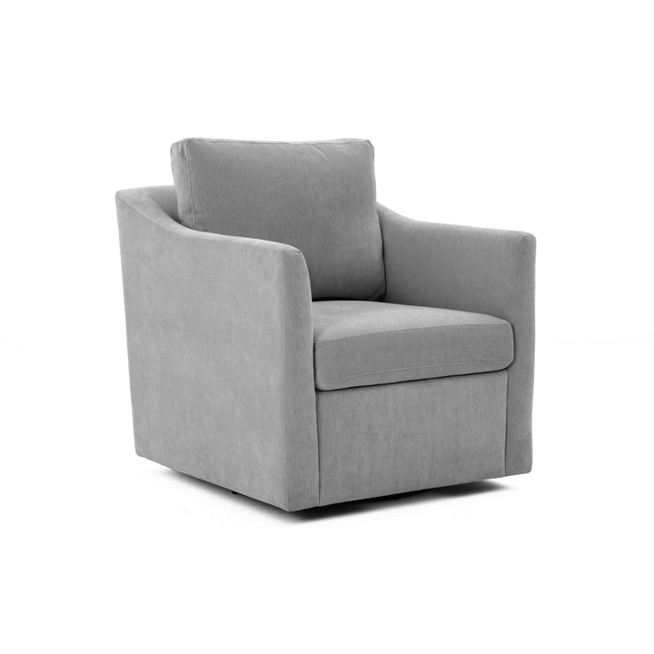 American Home Furniture | TOV Furniture - Aiden Gray Swivel Armchair