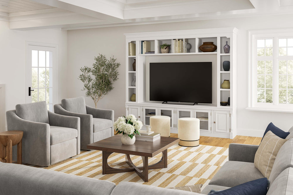 American Home Furniture | TOV Furniture - Aiden Gray Swivel Armchair