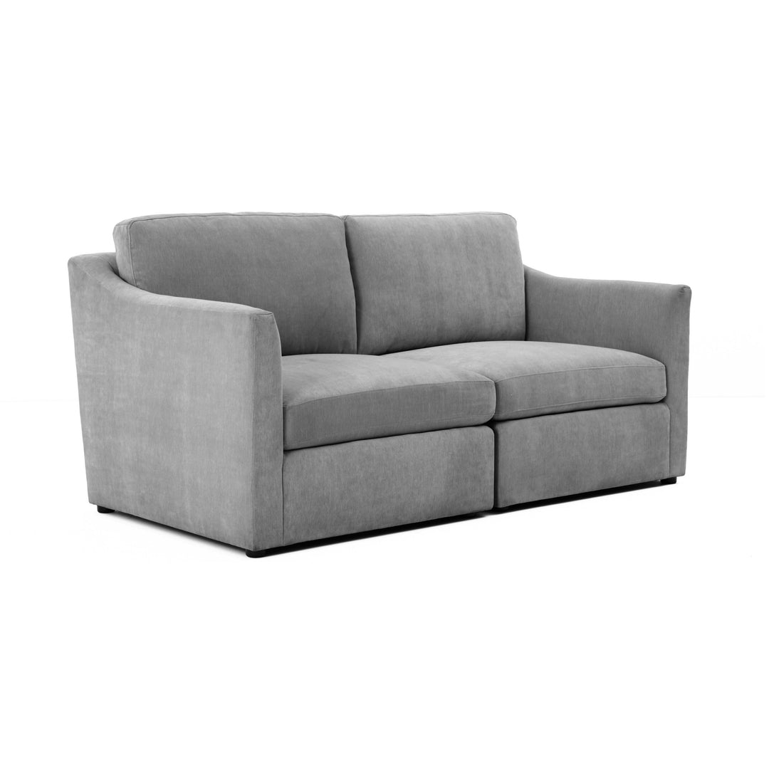 American Home Furniture | TOV Furniture - Aiden Gray Modular Loveseat