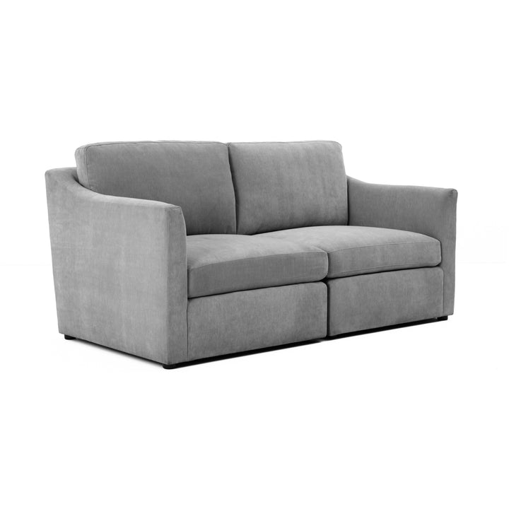 American Home Furniture | TOV Furniture - Aiden Gray Modular Loveseat