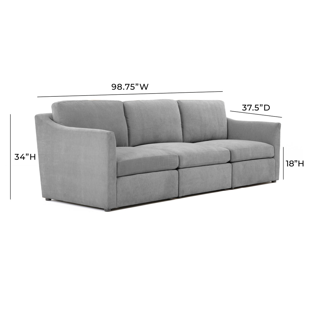 American Home Furniture | TOV Furniture - Aiden Gray Modular Sofa