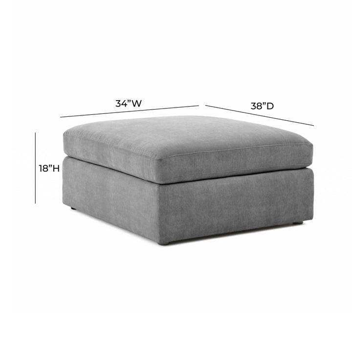 American Home Furniture | TOV Furniture - Aiden Gray Ottoman