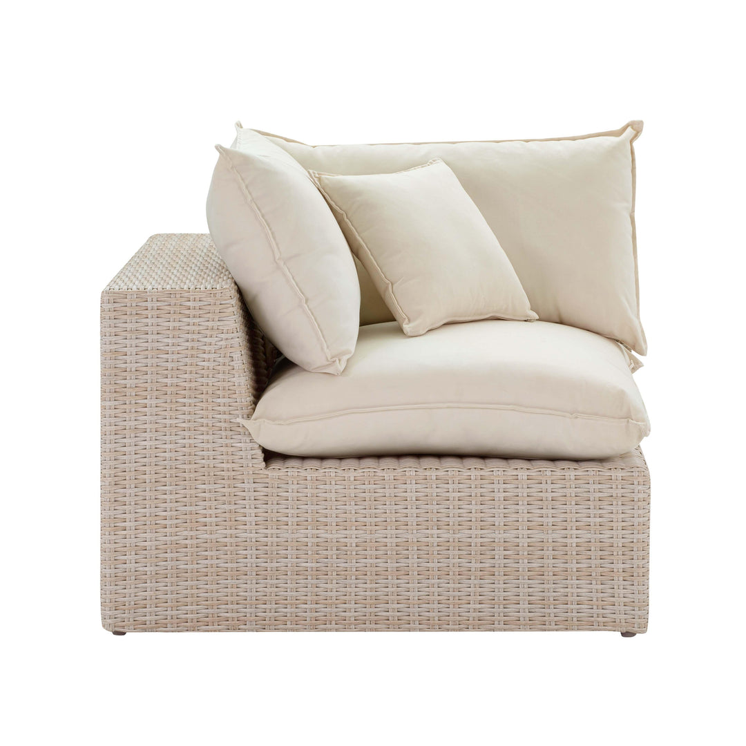 American Home Furniture | TOV Furniture - Cali Natural Wicker Outdoor Corner Chair