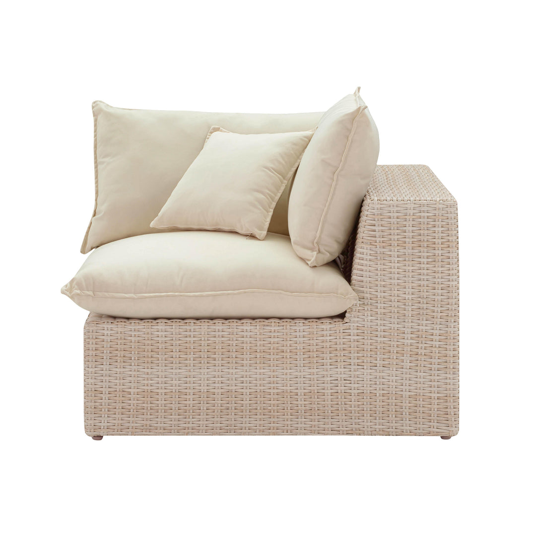 American Home Furniture | TOV Furniture - Cali Natural Wicker Outdoor Corner Chair
