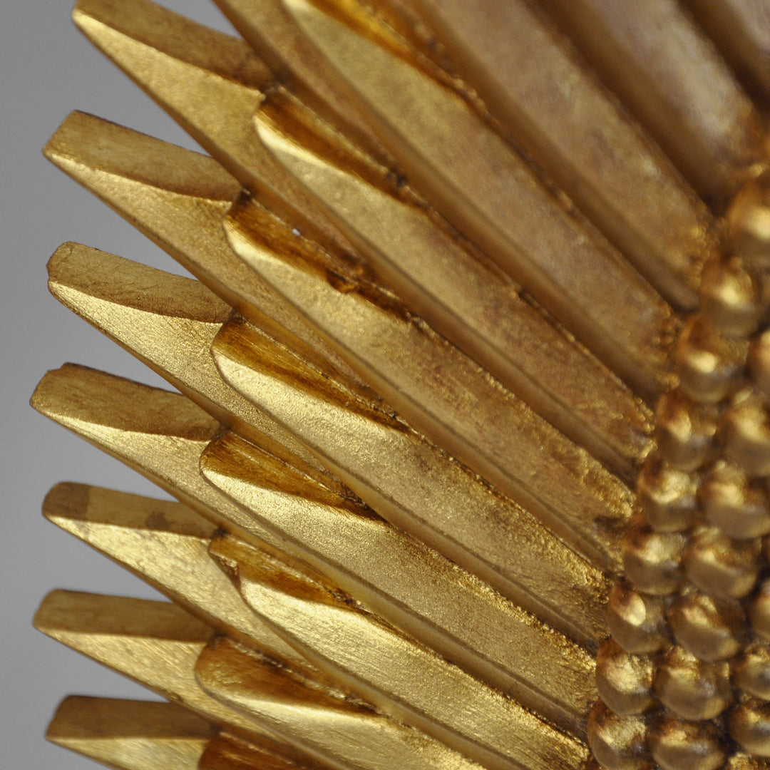 Oval Starburst Mirror In Gold Leaf
 - RITA G
