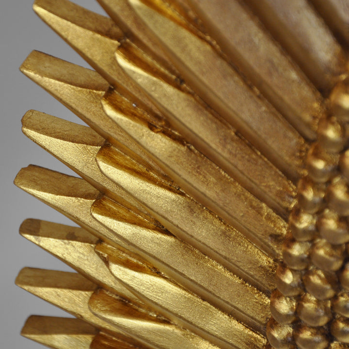 Oval Starburst Mirror In Gold Leaf
 - RITA G