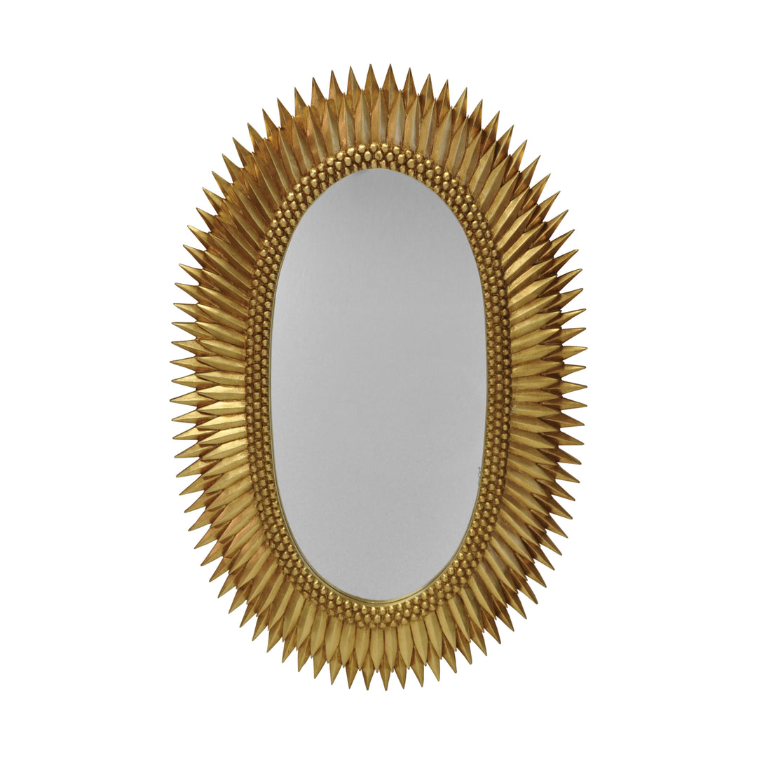 Oval Starburst Mirror In Gold Leaf
 - RITA G
