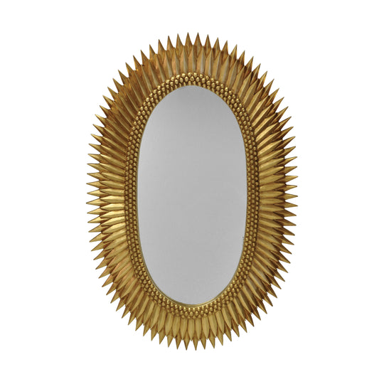 Oval Starburst Mirror In Gold Leaf
 - RITA G