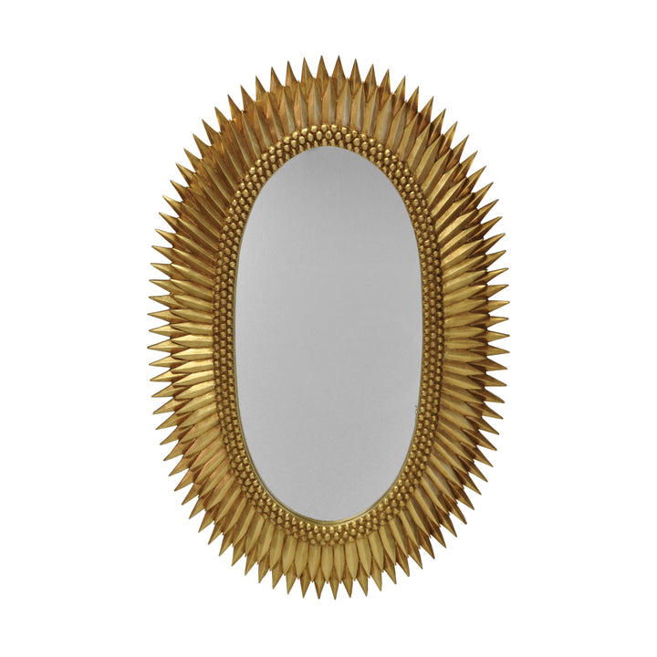 Oval Starburst Mirror In Gold Leaf
 - RITA G