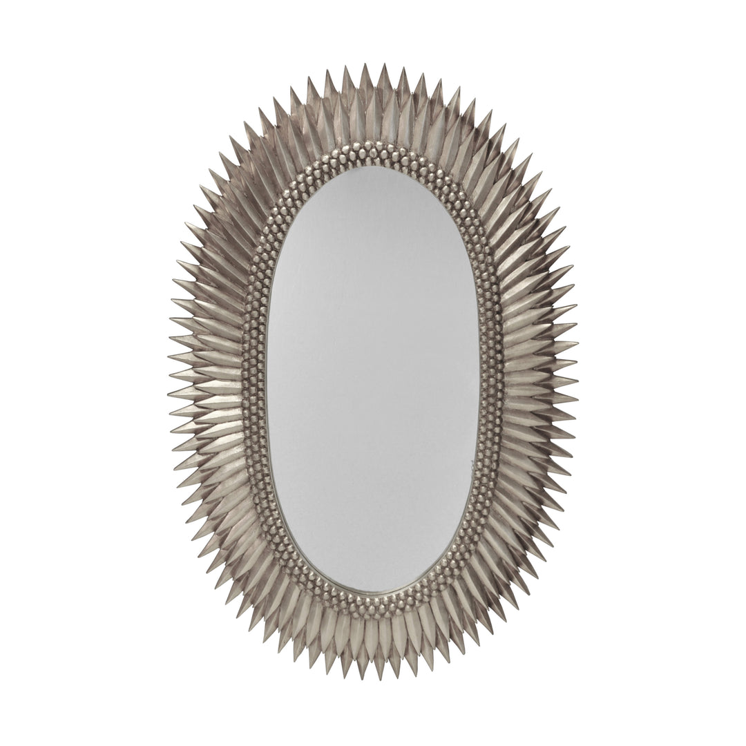 Oval Starburst Mirror In Silver Leaf
 - RITA S