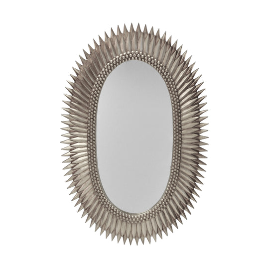 Oval Starburst Mirror In Silver Leaf
 - RITA S