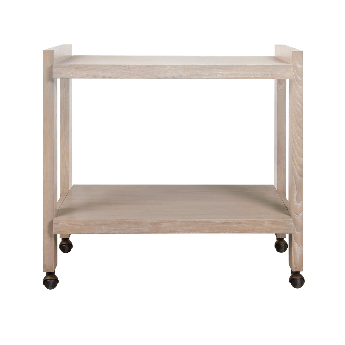 Minimalist Bar Cart In Light Cerused Oak - ROCKWELL CO