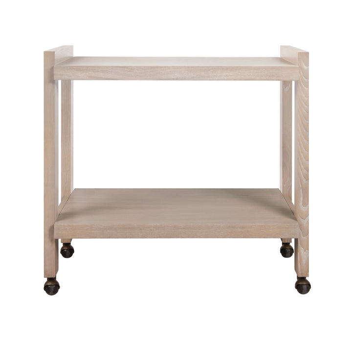 Minimalist Bar Cart In Light Cerused Oak - ROCKWELL CO