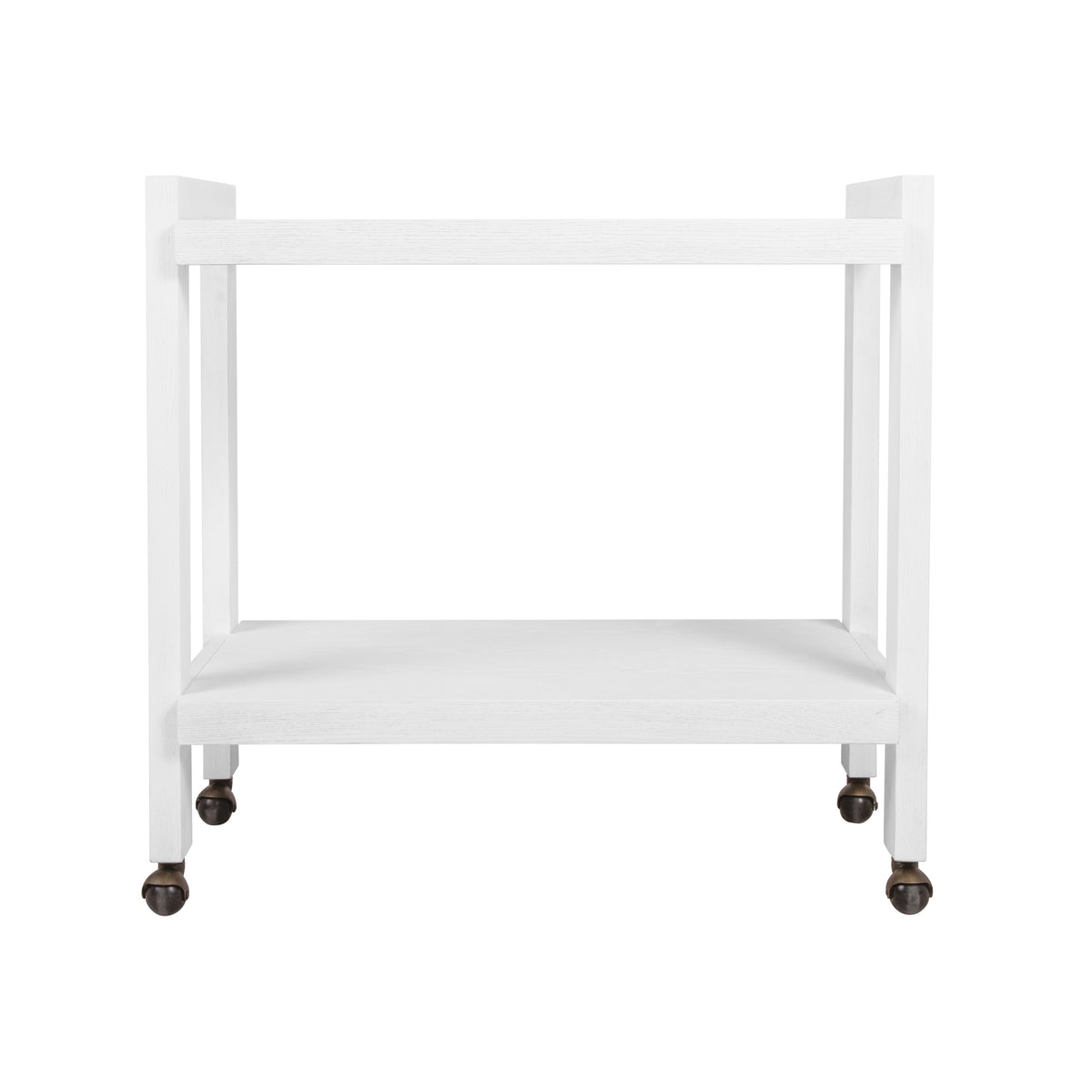 Minimalist Bar Cart In White Washed Oak - ROCKWELL WWO