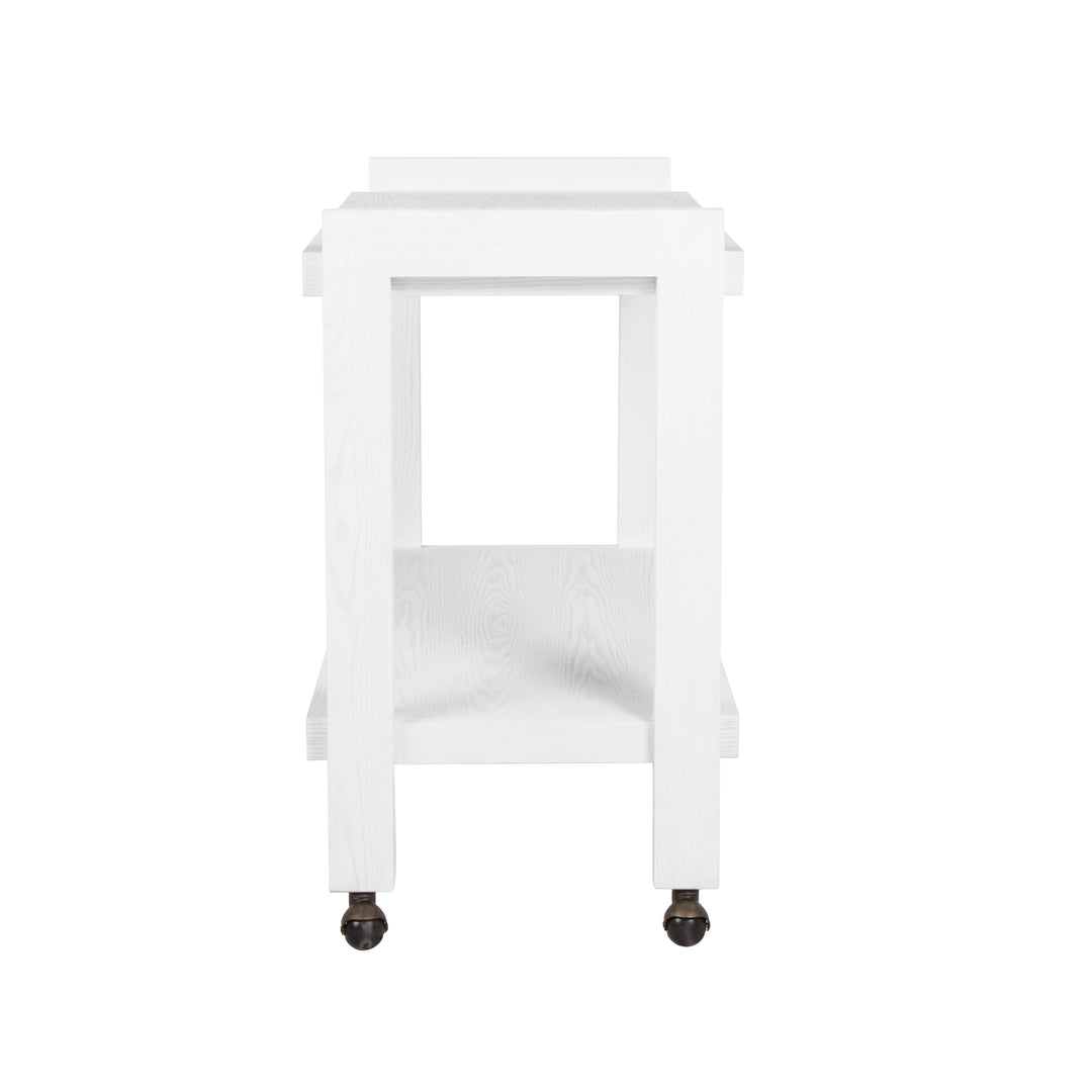 Minimalist Bar Cart In White Washed Oak - ROCKWELL WWO