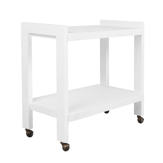 Minimalist Bar Cart In White Washed Oak - ROCKWELL WWO