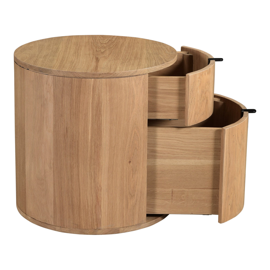 Theo Two Drawer Nightstand Natural