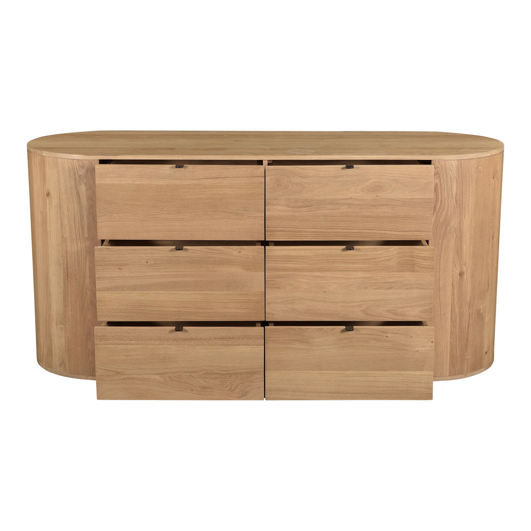 Moe's Home Collection - Theo 6 Drawer Dresser Natural - RP-1013-24 | American Home Furniture