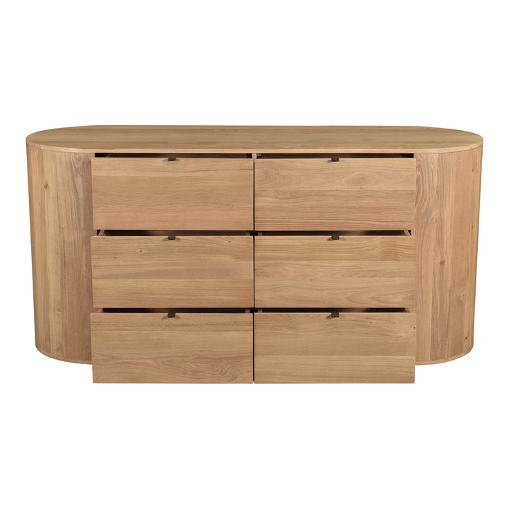 Moe's Home Collection - Theo 6 Drawer Dresser Natural - RP-1013-24 | American Home Furniture