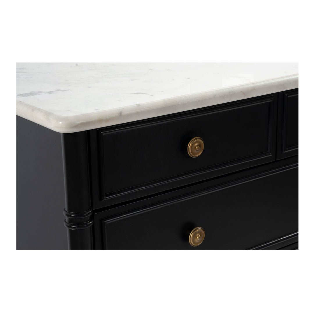 Moe's Home Collection - Eleanor 5 Drawer Chest Black - RP-1060-02 | American Home Furniture