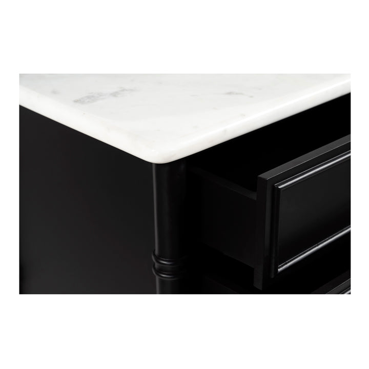 Moe's Home Collection - Eleanor 5 Drawer Chest Black - RP-1060-02 | American Home Furniture