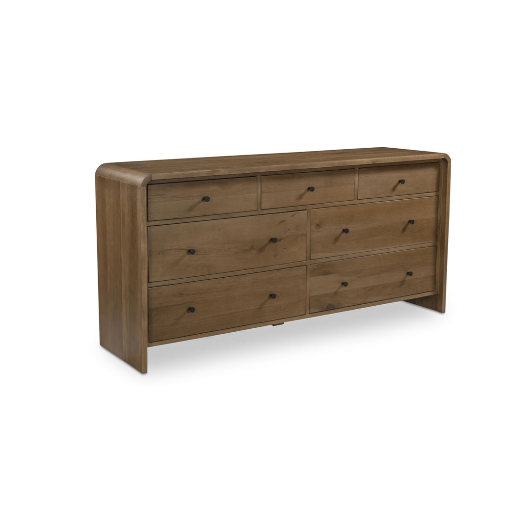 Moe's Home Collection - Riley 7 Drawer Dresser Oak - RP-1066-03 | American Home Furniture
